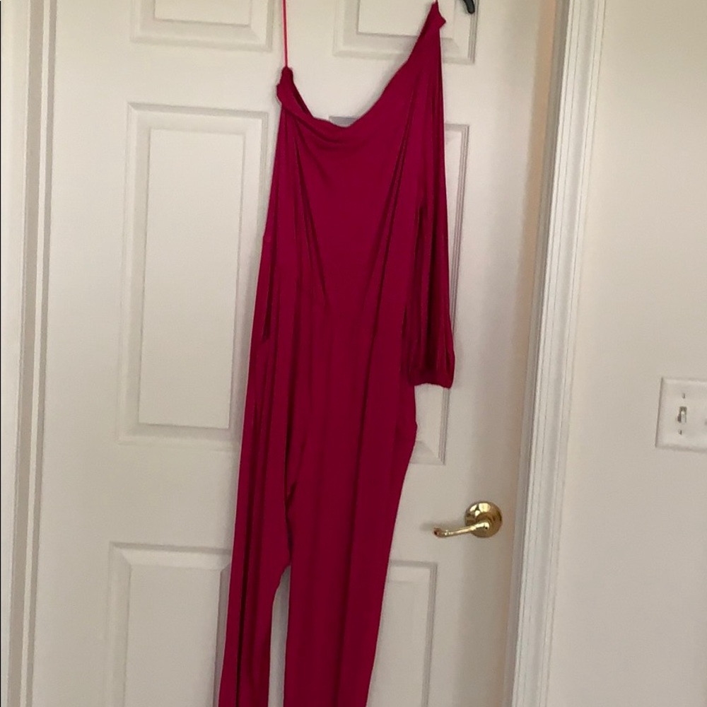One shoulder Trina turk jumpsuit